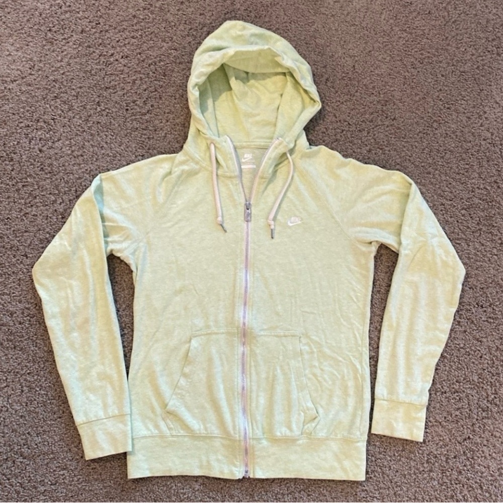 NIKE Women’s LIGHT NEON GREEN Yellow HOODIE SWEATSHIRT SIZE Medium Athletic